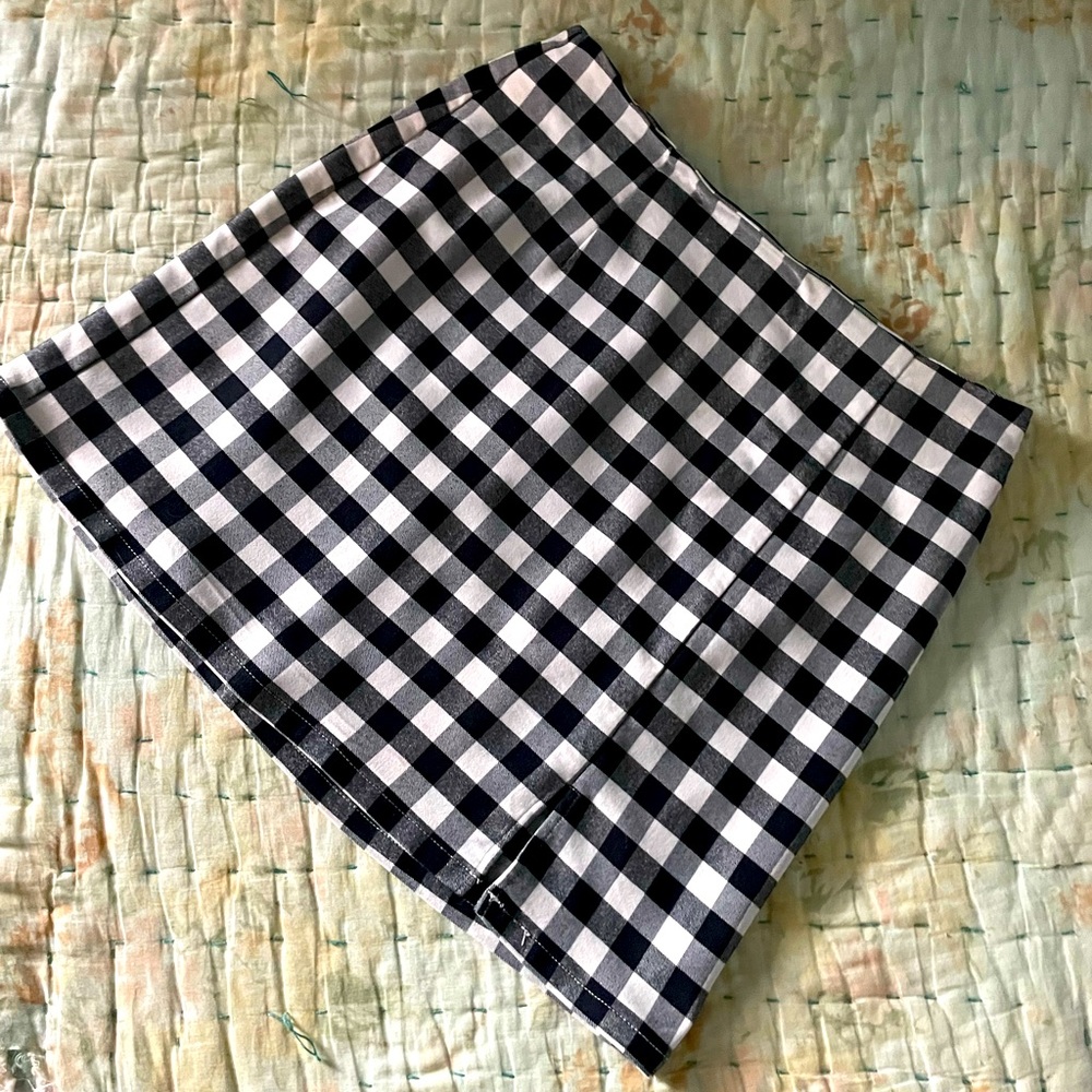 Black and White Checkered Skirt